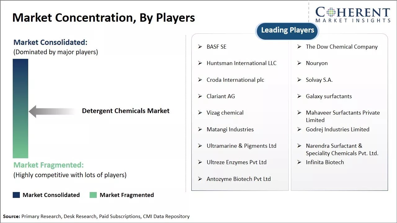 Detergent Chemicals Market Concentration By Players